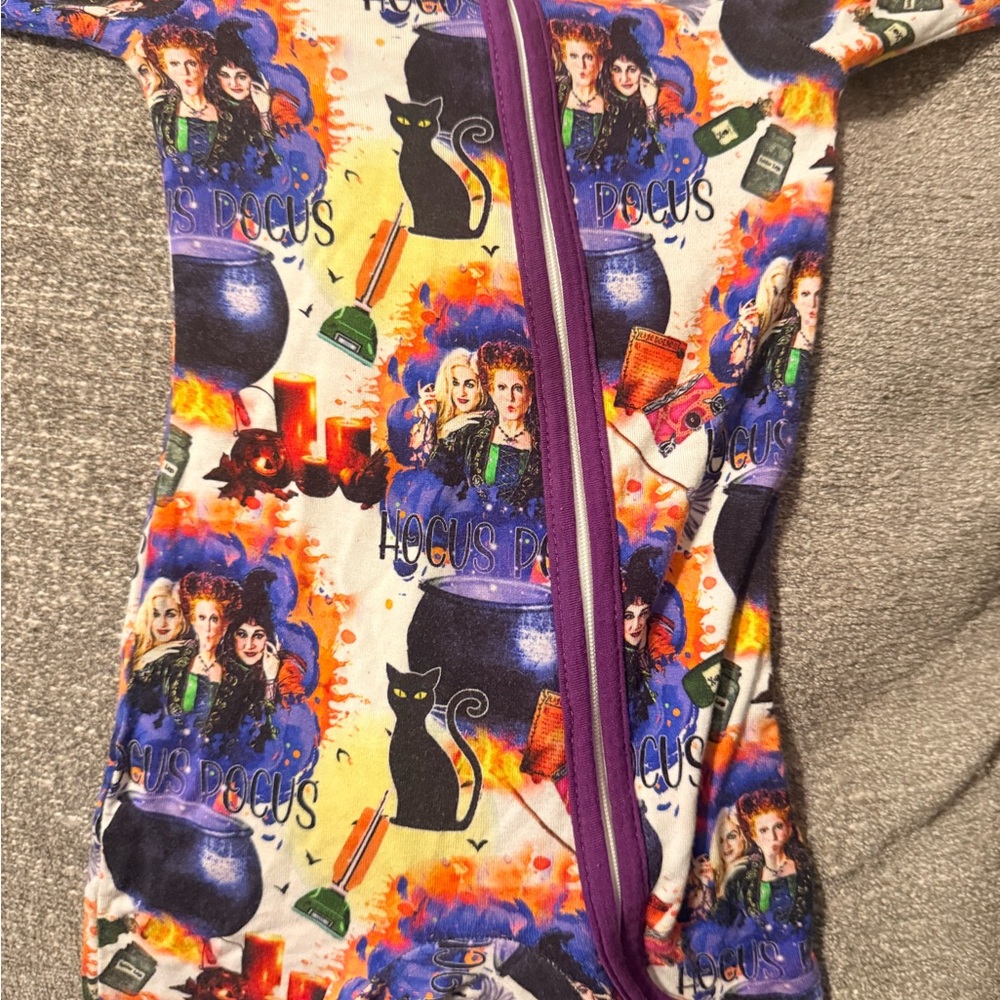 Bliss Hocus Pocus Kids Footie - Purple and Multicolor